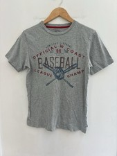 GapKids Boys Baseball Graphic 100 Cotton Crewneck T-Shirt Light Heather Gray XL