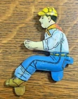Vintage 1950s Marx Tin Litho Driver for Climbing Sparkling Farm Tractor Driver