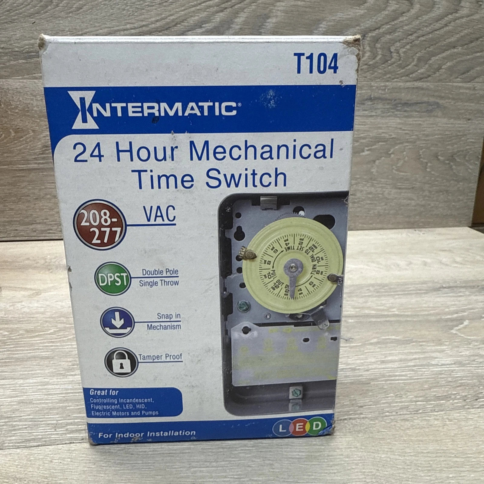 Intermatic T101 Mechanical Time Switch 120 VAC 60Hz SPST Indoor Enclosure *READ