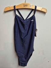 TYR Women's TYReco Solid Diamondback One Piece Swimsuit Navy 34