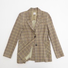 Cabi Womens Pastime Blazer Multicolor Tan Plaid Checkered Button Front Size 4