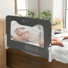 TotCraft Bed Rail Guard for Toddlers 35.5 x23.5 Grey