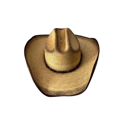 Justin Straw Cowboy Hat EUC Sz 7 Western Milano Headwear Diamond Band Ranchwear