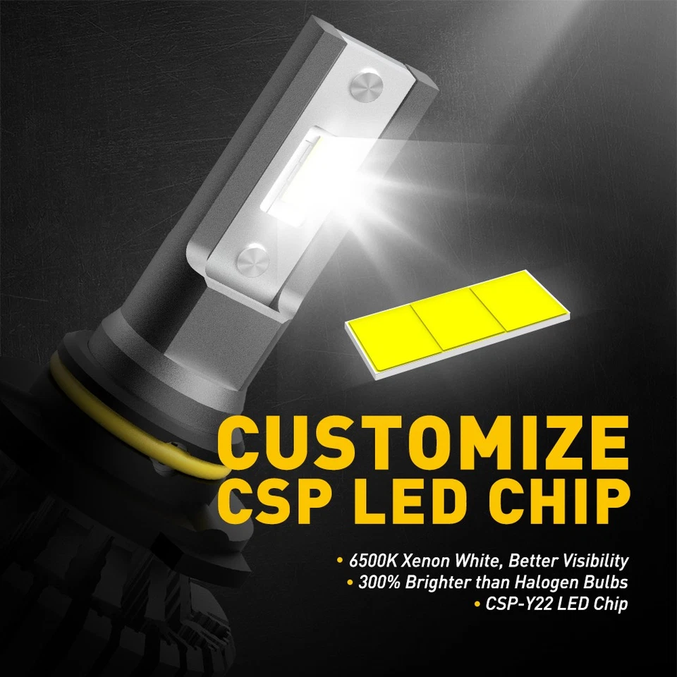 LED Headlight Fog Light Bulb For Dodge Ram 1500 2500 3500 4500 5500 2009-2018 6X - Image 3 of 4