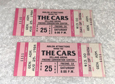 THE CARS 2 UNUSED 1984 CONCERT TICKETS RIC OCASEK BENJAMIN ORR SELLAND Ephemera