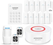 AGSHOME 15TEILIGES Alarmanlage Set Smart WiFi Funk Einbruch Sicherheit System DE