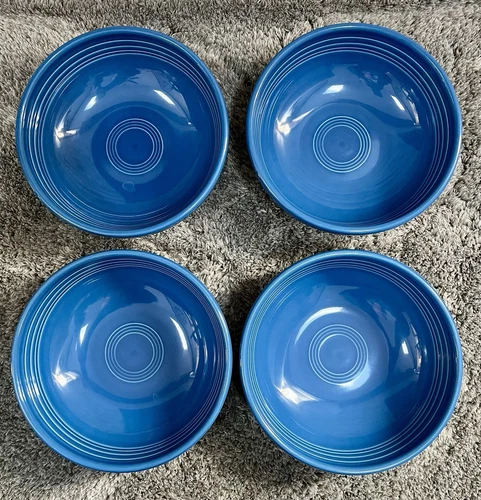 Homer Laughlin Fiesta 7 1/4" Serving Bowl ~ Lapis Blue ~ USA