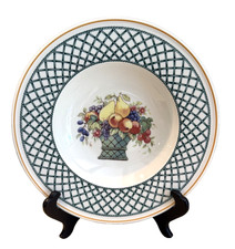Villeroy & Boch BASKET 9.5" Rimmed Soup Bowls French Country Fruit Multiples