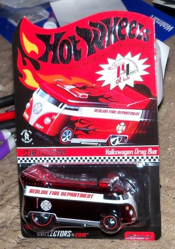 2009 HOT WHEELS REDLINE CLUB RLC MEMEBERSHIP VW DRAG BUS FIRE DEPT #808/5000