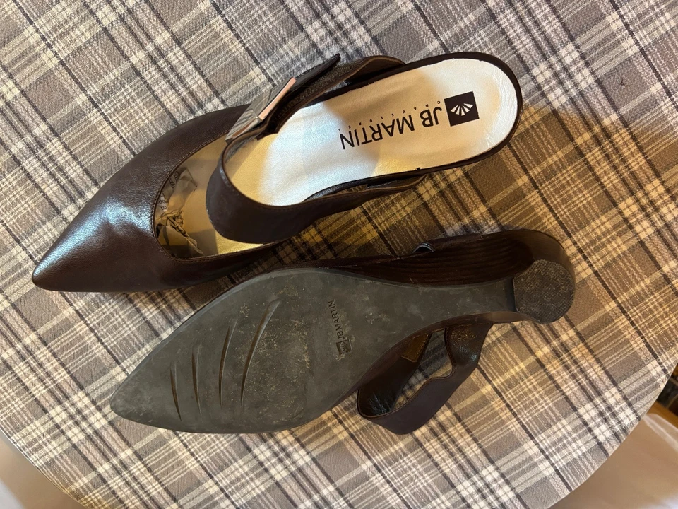 JB MARTIN sabots mules en cuir marron pointure 41 - Photo 4/4