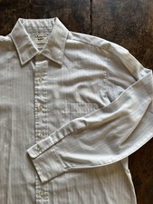Vintage Arrow Kent Classic Dress Shirt Mens 16 -34 Gray Stripe Long Sleeve