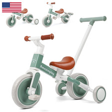 Amazingjoy 6 en 1 triciclo para niños pequeños bicicleta de equilibrio para bebés manija de empuje de dirección para niños