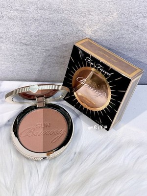 Too Faced Sun Bunny Radiant Duo Tone, ~BRONZER CALIFORNIA GLOW~, 0.28oz/8g, NIB