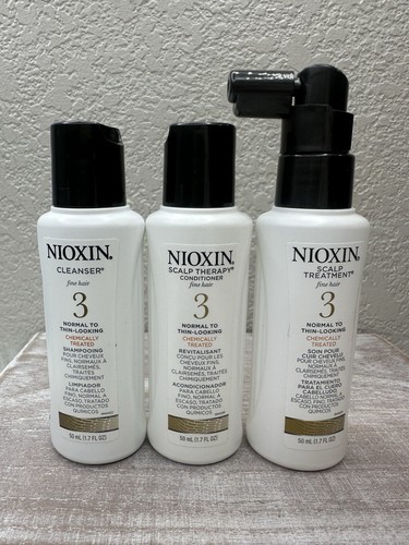 Nioxin 3 Fine Cleanser, Conditioner, Treatment NEW FAST SHIPPER