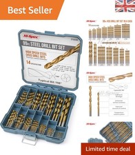 Compact 99-Piece HSS Drill Bit Set with Titanium Coating in Stylish Storage Case