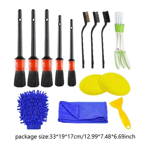 14Pcs Automotive Wheel Tire Cleaning Brush Kit for Motorcycle Multipurpose - Bild 3 von 6