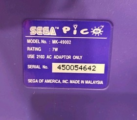 Vintage Sega Pico Console MK-49002 UNTESTED For Parts or Repair ONLY