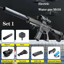 M416 Electric Water Gun Full Auto Powerful Squirt Shooting Toy for Kids