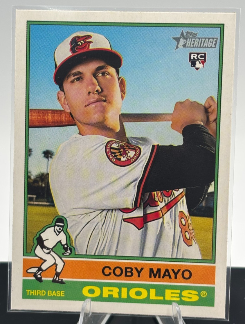 2025 Topps Heritage Coby Mayo #340 (RC) Rookie Card Orioles