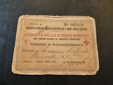 Viribus Unitis Day of the 2 Crosses 1939 Tuberculosis Card 