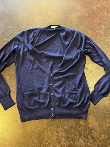 Etro Blue Cashmere Cardigan V Neck 46