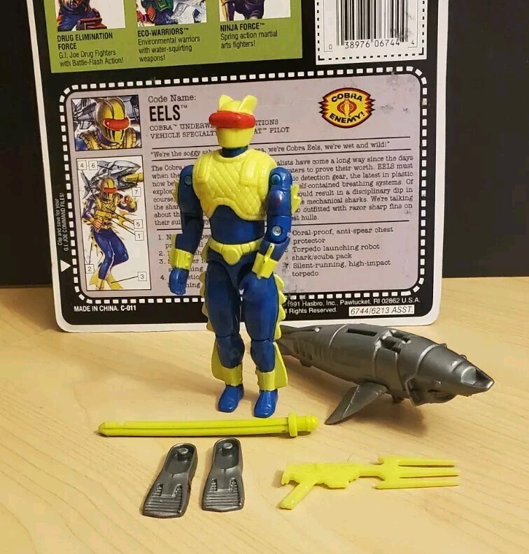 1991 GI Joe Eels W/ Card File NEAR COMPLETE