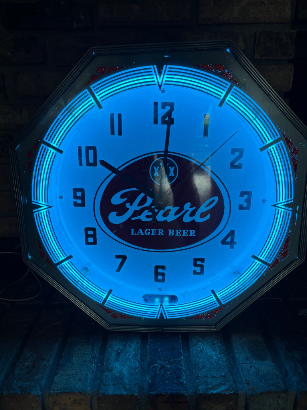 Pearl Beer Neon Clock NPI eBay