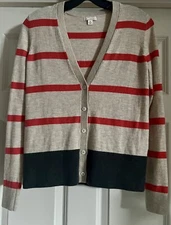 Gap Designed And Crafted Classic Wool Blend Size XS Colorblock Cardigan 