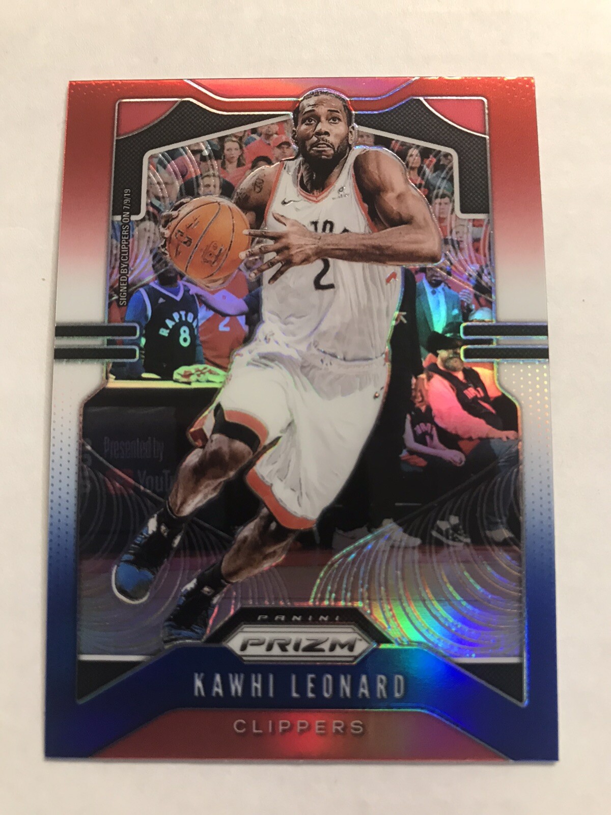 2019-20 Panini Prizm Kawhi Leonard Red White Blue Prizm #149 LA Clippers