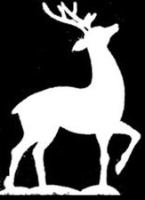 Prancing Deer Shadow Holiday Woodworking Blueprint Plan 48 inch tall