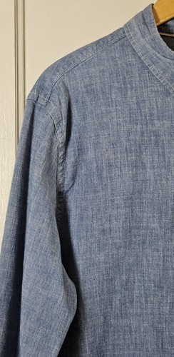 Hawker Rye Slim Chambray Shirt Men XL Stretch Blue Denim Gorpcore Button-Up Top - Picture 5 of 23
