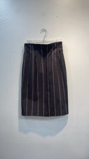 Vintage Black Gray Pin Stripe Pencil Skirt and Hook Zip Closure Size 6
