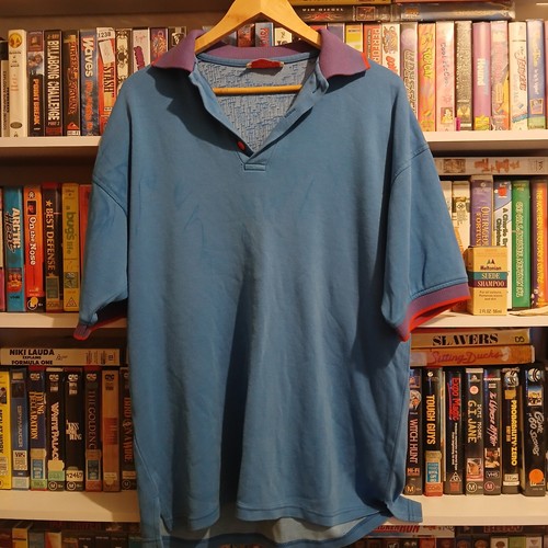 Vintage 1980s 80s IGA Employee Polo Shirt- Size XL Made In Australia- Blue - Picture 2 of 5