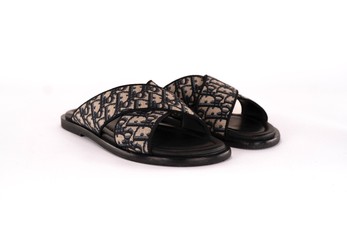 Dior Alias SandalBeige and Black Dior Oblique Jacquard | eBay UK