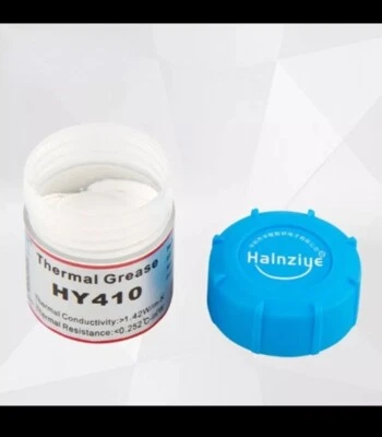 HALNZIYE 10g White Heat Thermal Grease / Paste / Silicone / Compound - 1.42W/m-k HY410