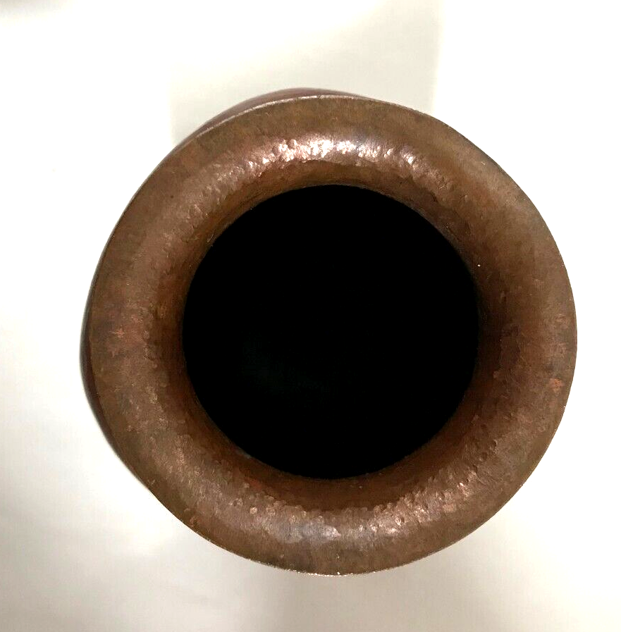 PARK SPENCER BROWN METAL RUSTIC FLOWER VASE 8" TALL eBay