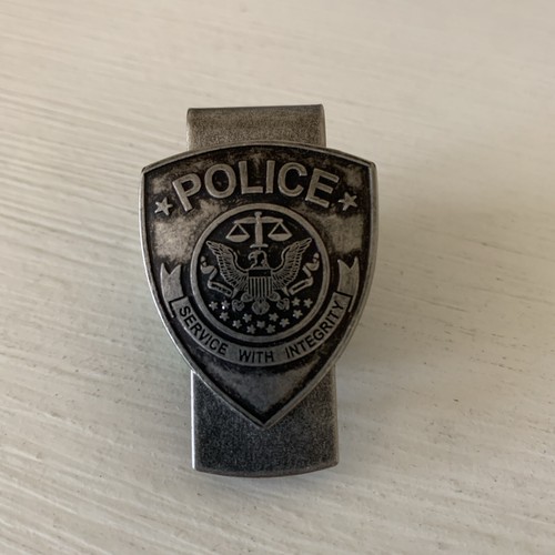 Insignia de policía Battlefield Hardline gris metal peltre clip para dinero promoción EA - Imagen 6 de 8