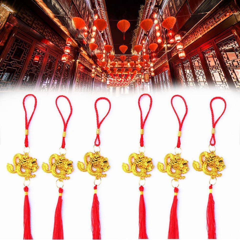 Chinese New Year Hanging Decor Chinese Knot Dragon Pendant_HOT^ Tassel