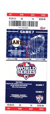 Pablo Sandoval Signed Autographed Auto Unplayed Game 7 2012 World Series Ticket
