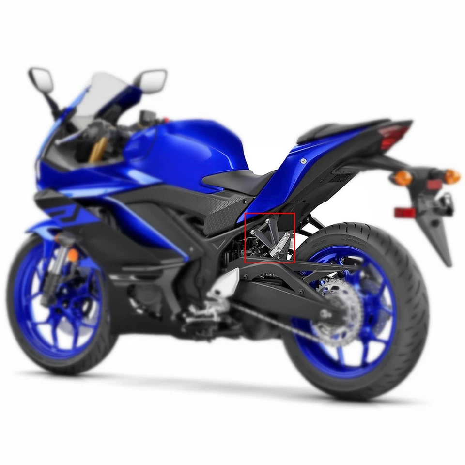 Soporte de estriberas de pasajero trasero apto para Yamaha YZF R3 2015-2025 MT-03 2020-2024 Foto 3 de 4