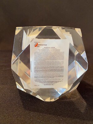 Vintage Energetics Inc Energy Co Exchange Offer Stock Shares Lucite Paperweight