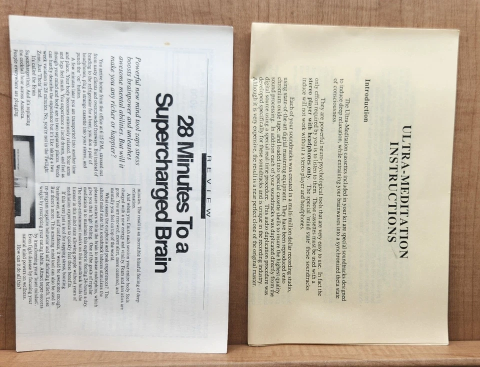 Ultra Meditation Zygon Two Powerful Meditation Cassette Neuro Ent Matrix Foto 4 de 4