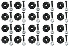 Black Body 1in Washers with flush head bolts Recessed 1" 20 pack