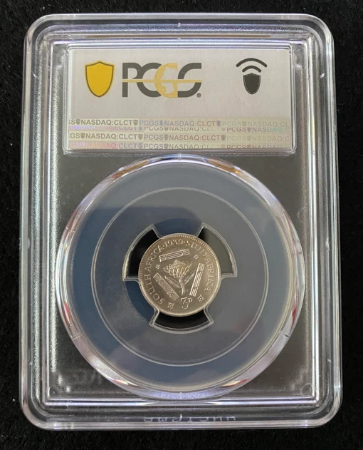 Sudáfrica 3 peniques de plata 1939 graduación profesional MS62 Foto 3 de 3