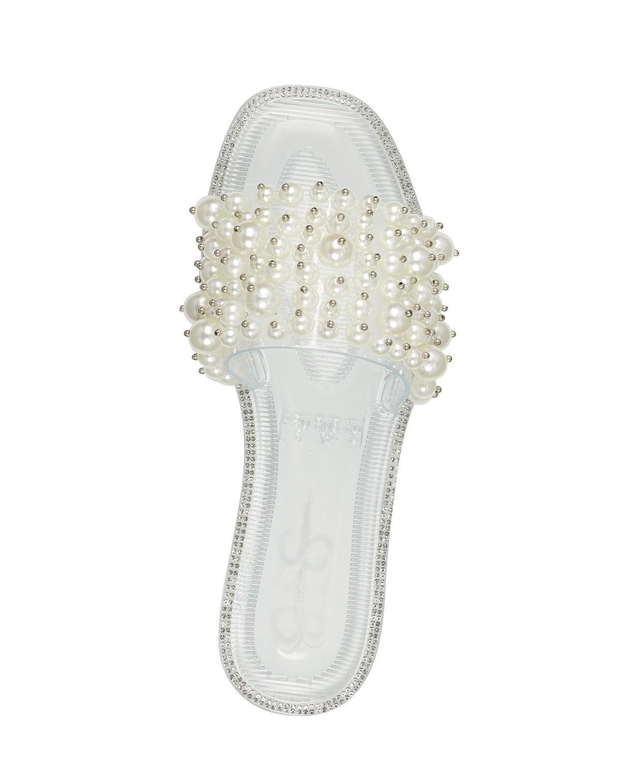 jessica simpson women's kassime translucent jelly slide sandals