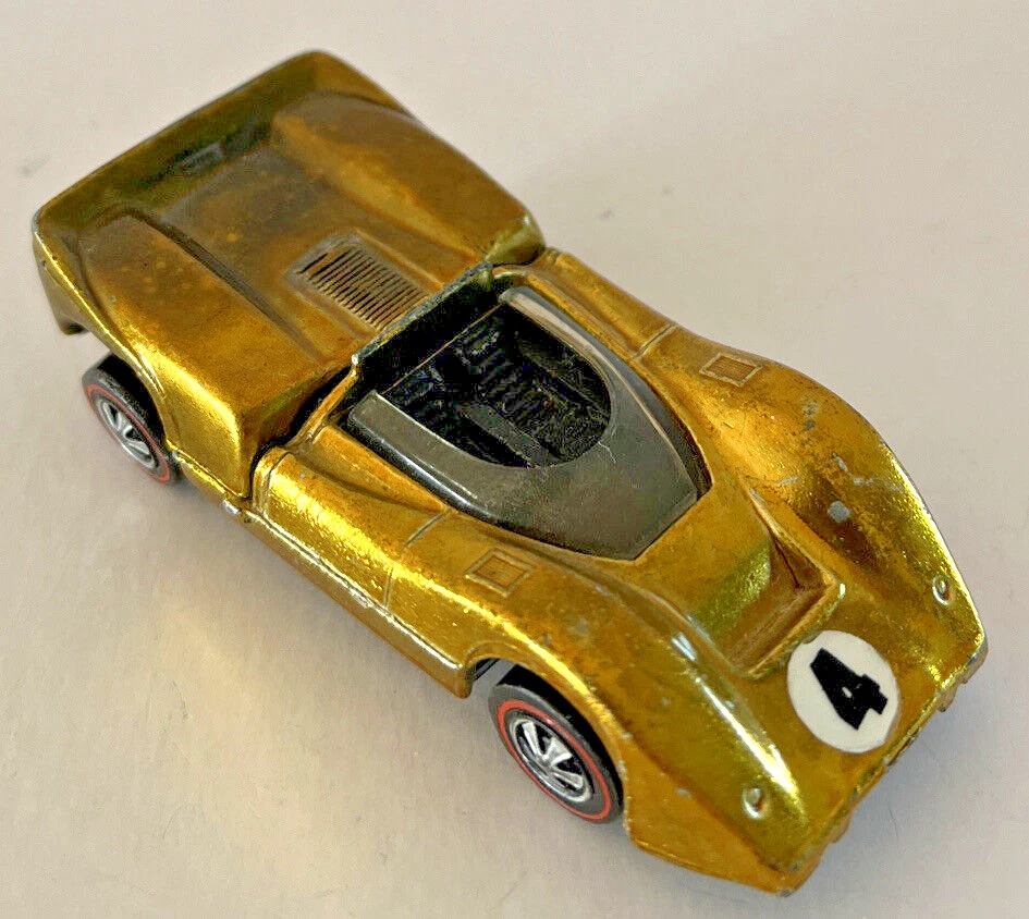 Hot Wheels 1968 Redline Gold McLaren M6A fundido a presión ¡Bonito!, (B233) RL679 Foto 2 de 4