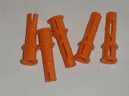 5 x Lego Technic orange Pin lang Ref 32054 / Set 42083 75252 42100 42108 21137..
