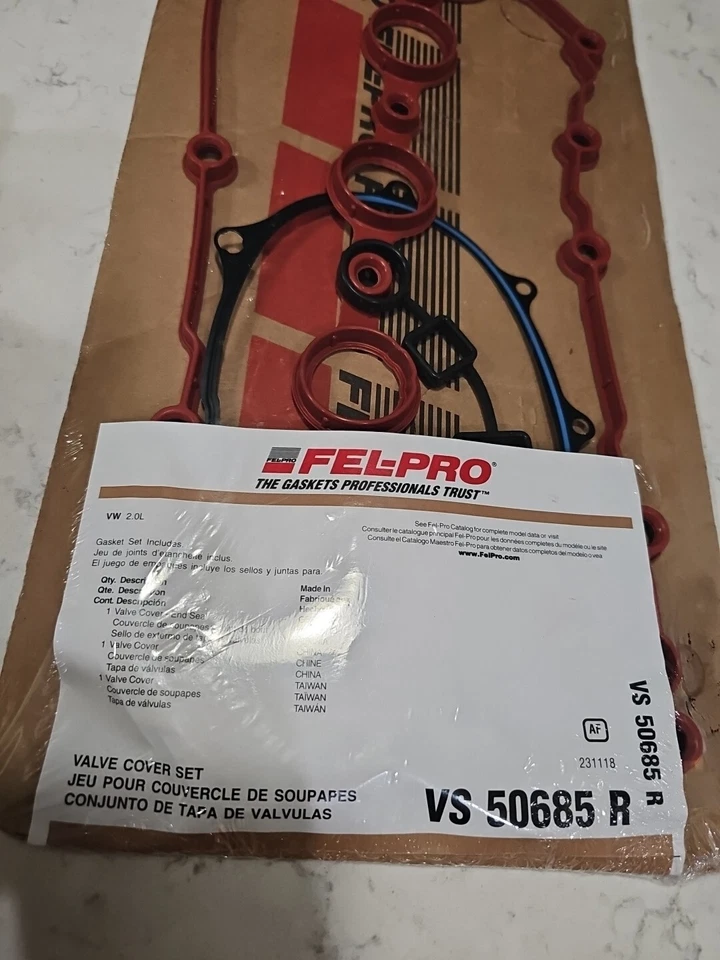 Juego de juntas de cubierta de válvula Felpro VS 50685 R para VW Volkswagen Jetta Passat Tiguan Foto 3 de 4