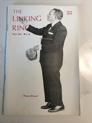 The Linking Ring Magic Magazine June 1970 Theo Dore Houdini Article Rare