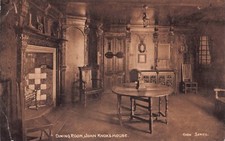 POSTCARD - DINING ROOM - JOHN KNOX'S HOUSE - EDINBURGH - 1938